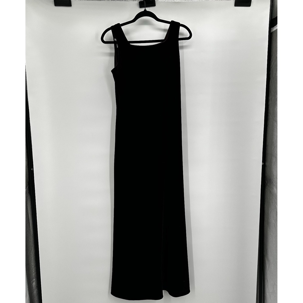 Vintage Rhapsody LTD Dress Womens 4 Brown‎ Velvet Maxi Sleeveless y2K Minimalist